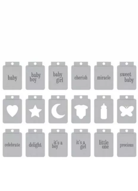 Making Memories Curling Tags Baby Shower 54 Pack Scrapbooking Paper Craft ribbon