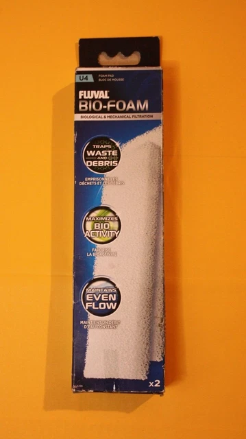 Fluval U4 Bio-Foam Pad Replacement Underwater Aquarium Filter Media A488 - U4