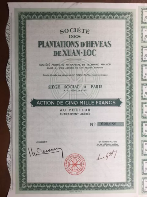 Vietnam Saigon Plantation Di Antiscivolo Da Xuan Loc Indocina Gigon Papin Notaio
