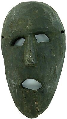 cLATE 1800s MIDDLE HILLS AREA HIMALAYAN CARVED LARGE WOODEN MASK, IMPRESSIVE! #5