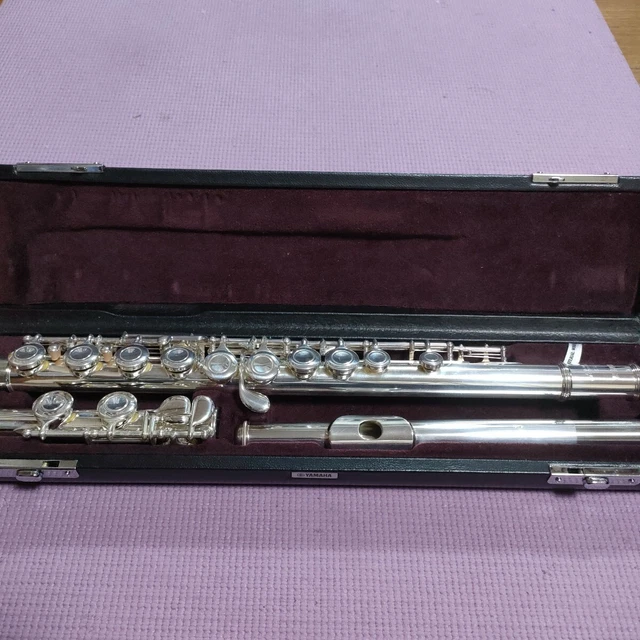 YAMAHA YFL-211 FLUTE Silver Plated Used with Hard case $396.34