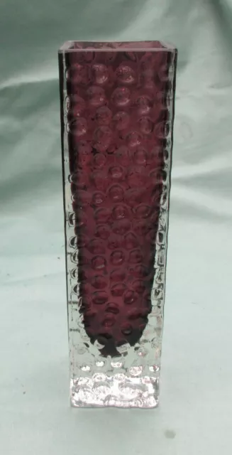 Whitefriars Nailhead Vase - Pattern Number 9683 - Aubergine