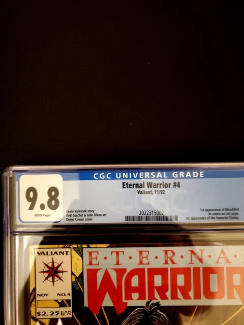 Eternal Warrior #4 Cgc 9.8 1St Bloodshot 3