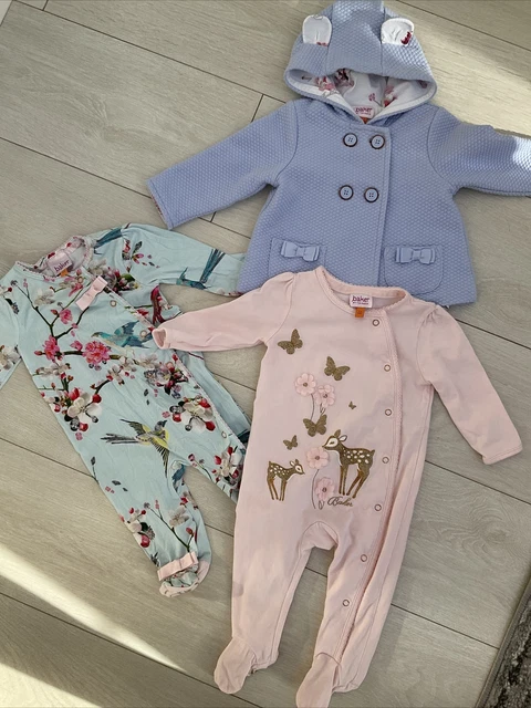 Pacchetto vestiti per bambina Baby Ted Baker Jasper Conran taglia 0-3 e 3-6 mesi rosa
