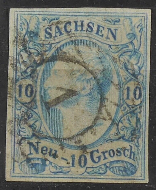 TREFF Sachsen MiNr 13 a gestempelt geprüft BPP 300,-