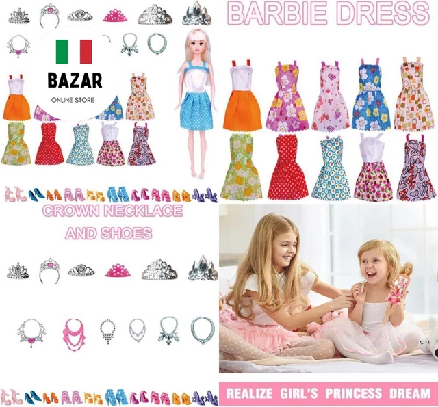 WKRTDY Set Vestiti e Accessori per Bambole - 32 Pezzi, Inclusi Gonna, Borsa,...