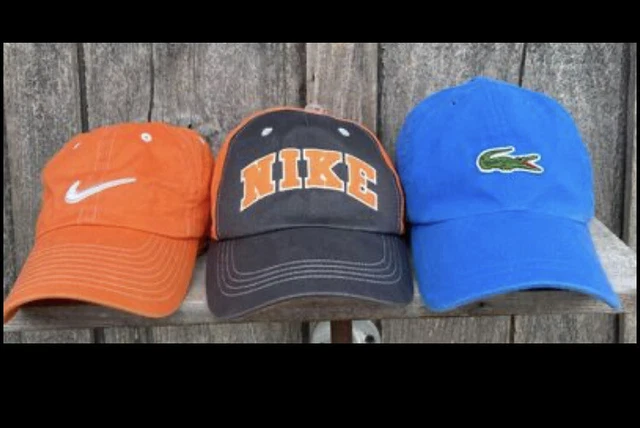 Nike & Lacoste Youth Kids Boy’s Baseball Cap Bundle Lot of (3) Alligator Logo