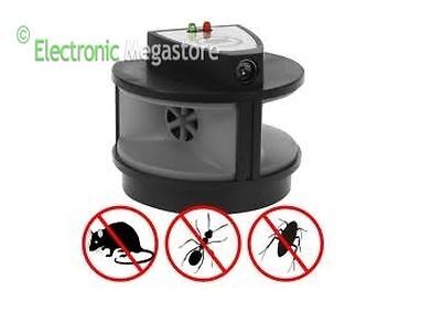 DUO DISSUASORE PER TOPI INSETTI AD ULTRASUONI DUO PER TOPI RATTI SCARAFAGGI FORMICHE 