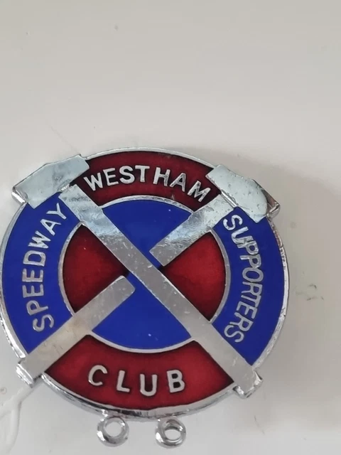 Insigne de revers boutonnière en émail vintage WEST HAM Speedway