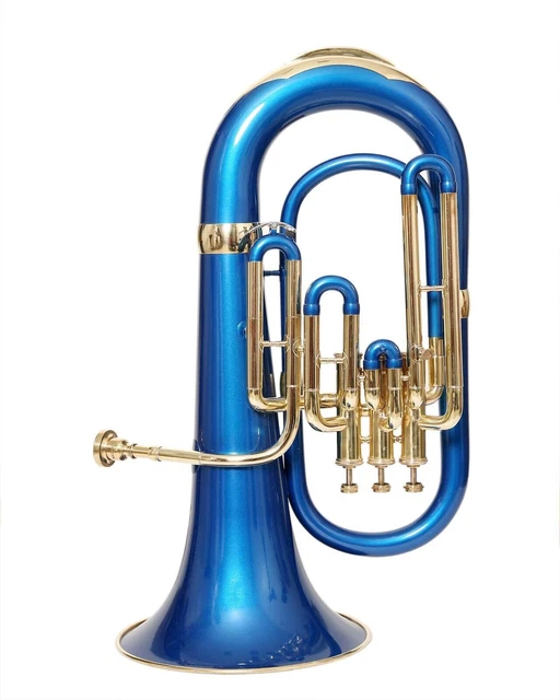 Euphonium 3 Valve Bb Pitch With Including Mouthpiece & Carry Case (Blue Gold)