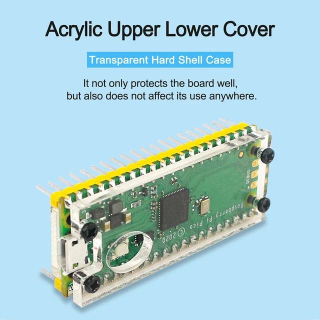 Durable Protector Transparent Microcontroller Board Cover for Raspberry Pi Pico