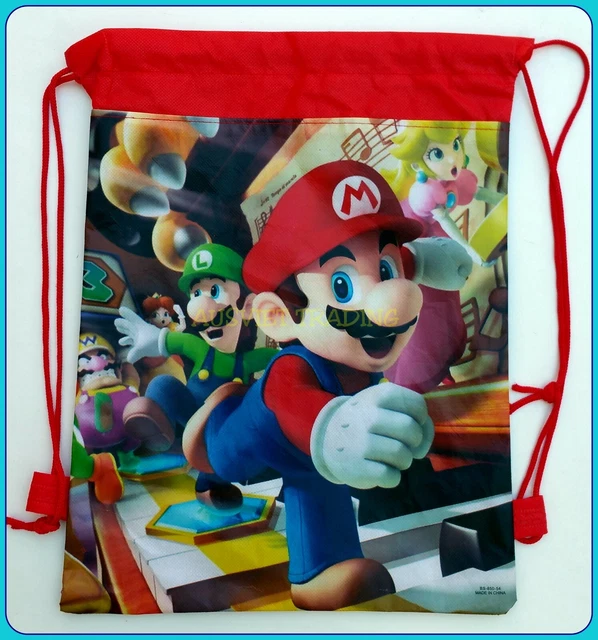 BRANDNEW SUPER MARIO Library kids Swim Beach drawstring Bag new $6.99 ...