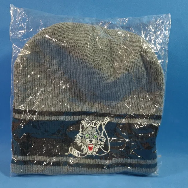 New Sealed Chicago Wolves Pepsi AHL Adult Beanie Knit Cap Gray Stadium Give Away