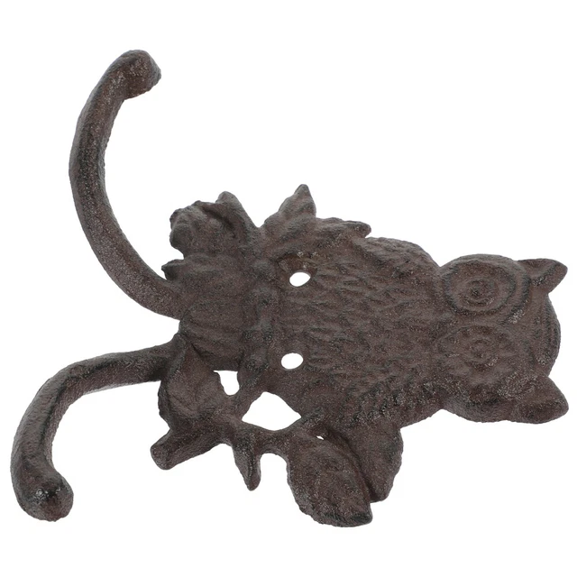 Vintage Owl Wall Hook Hanging Clothes Key Coat Hook Rustic Farmhouse Wall Hook