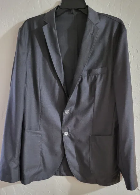 Officine Generale Paris Lightweight Unlined Blazer Jacket Men's Size 54 Grey