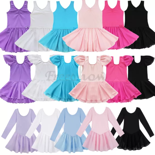 Baby Girls Gymnastics Ballet Dance Wear Kids Ballet Tutu Dress Leotard Costumes