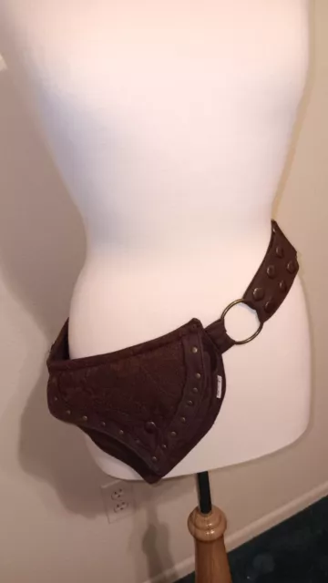 NEW Lakhays Fanny Pack Waist Belt Bag Pouch Pocket Lace BROWN LACE
