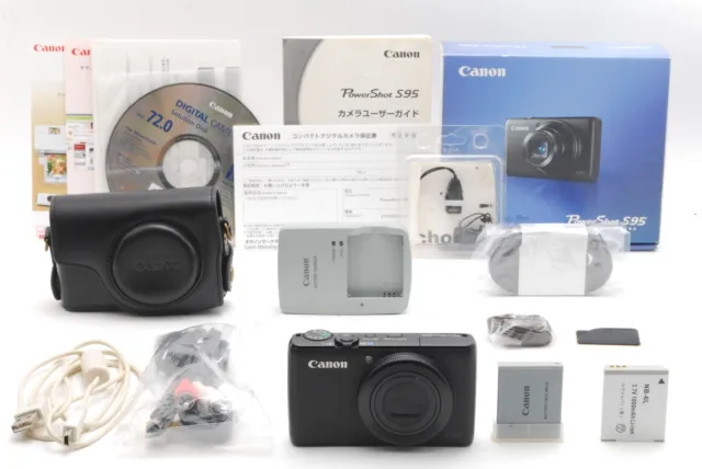 【TOP MINT in Box】Canon PowerShot S95 10.0MP Compact Digital Camera Case JAPAN
