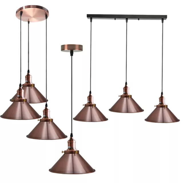 Vintage Industrial Hanging Pendant Light Fitting Metal Lamp Retro Ceiling Lights