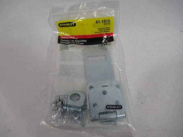 Stanley 81-1810 Zinc Plated Safety Hasp 4-1/2" (114mm) NWB
