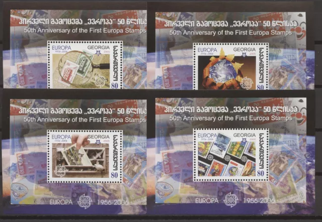 50 Jahre Europamarken, Cept - Georgien - Bl.35-38 ** MNH 2006