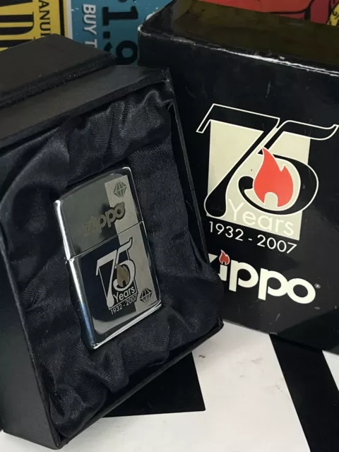 Zippo 75th Anniversary Limited Edition Lighter Collectible Vintage Classic Rare