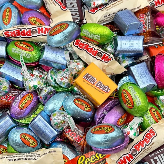 EASTER CHOCOLATE CANDY Assortment HERSHEY'S KISSES, REESES, DUDS, 3