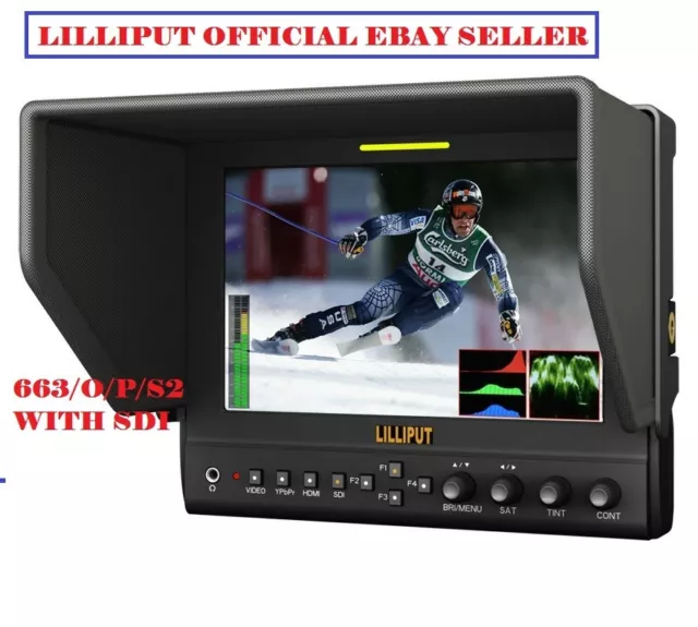 LILLIPUT 7 " 663 / S2 IPS avec un Pic Sdi HDMI In&out+Batterie + Forme D'Onde