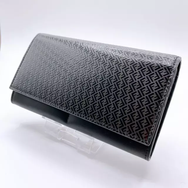 Fendi 7M0264 Long Wallet Brand Black Mens