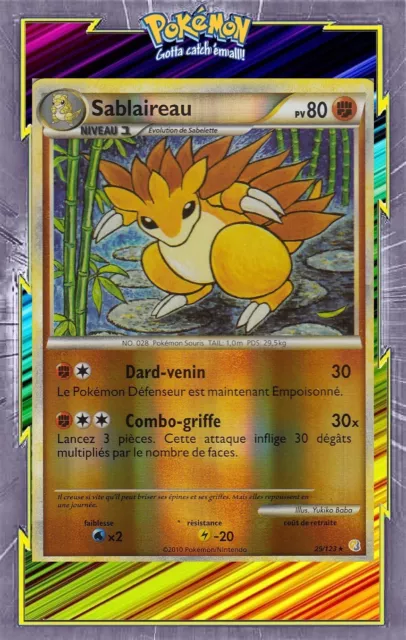 Sablaireau Reverse-HS1:HeartGold SoulSilver-29/123-Carte Pokemon Française