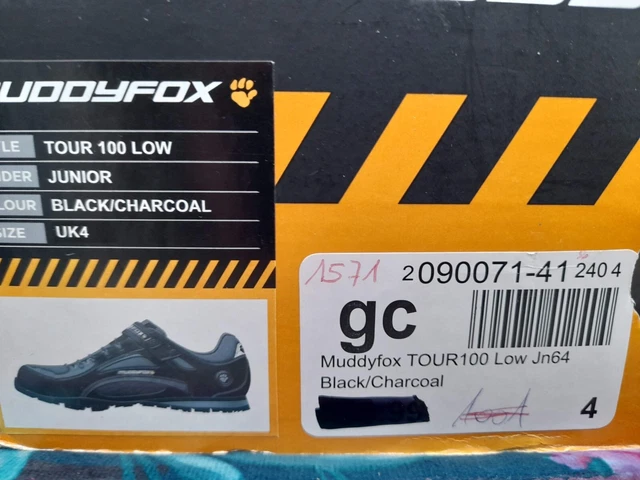 BNIB Muddyfox TOUR 100 Low Mens MTB/RB Touring Cycling Shoes Charcoal/Black 4 37 4