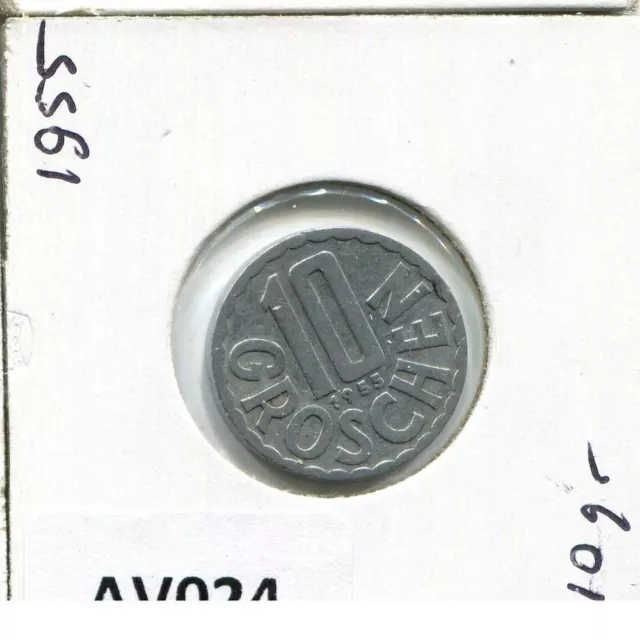 10 GROSCHEN 1955 AUSTRIA Coin #AV024C 3