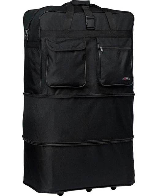 40" Expandable Rolling Duffel Bag Wheeled Spinner Suitcase Luggage