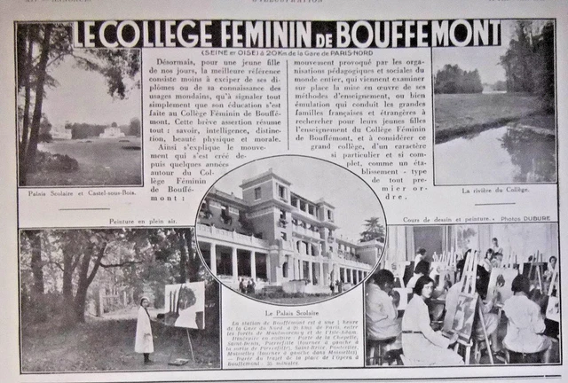 Publicité De Presse 1931 Le College Féminin De Bouffemont - Advertising