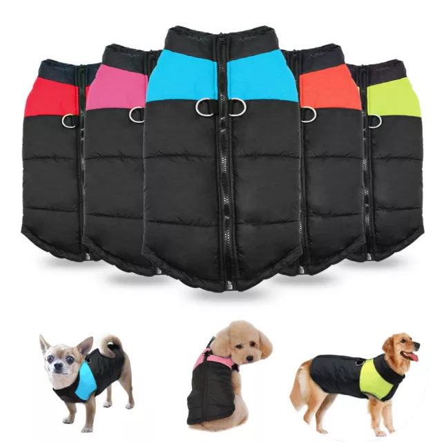 Large Dog Jacket Coat Waterproof Padded Pet Winter Clothes Warm Windbreaker Vest