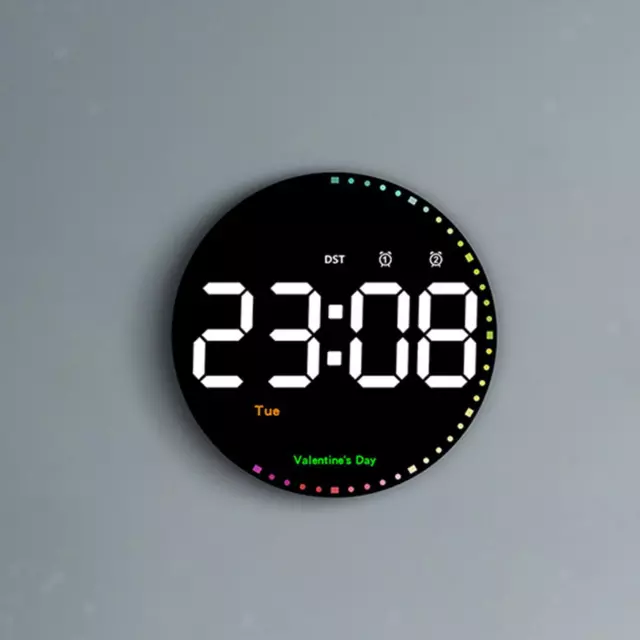 10" Digital Wall Clock Auto Backlight with Remote Control Hanging Alarm Clock