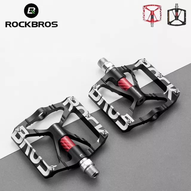 ROCKBROS Bicycle Pedals Cycling Road Mountain MTB Bike Pedals Aluminium 9/16''