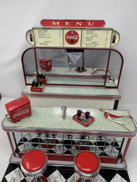 Vintage 2000 Barbie Coca Cola Soda Shop Fountain Play set Limited Edition 26980