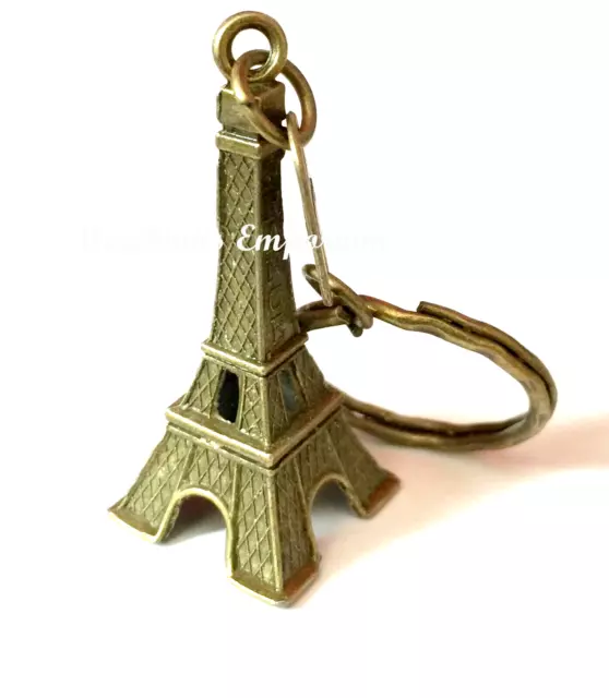 Mini Eiffel Tower Paris Model Gift Keyring Keychain Key Split Ring 2cm x 4cm