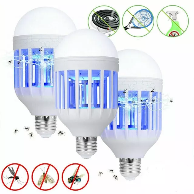 Electric Insect Mosquito Fly Killer Bug Zapper LED Bulb Home Indoor Pest Trap