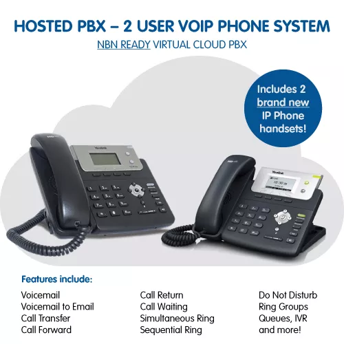 2 User Business VoIP Phone System - HOSTED PBX - NBN READY