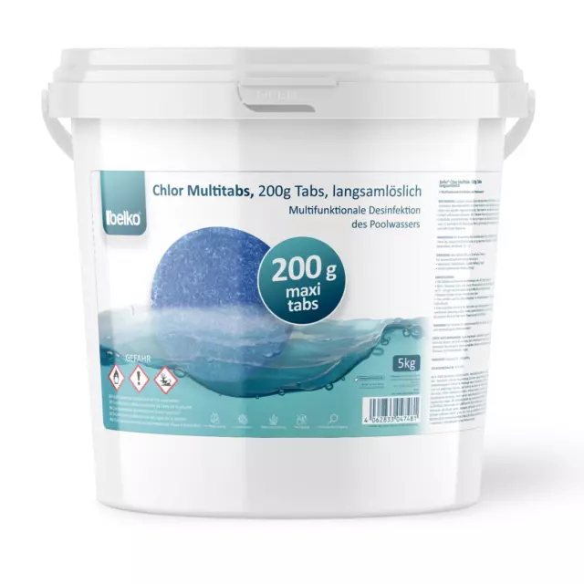 5 kg Multitabs 200G 5in1 Chlortabletten Multifunktion Tabs Chlor für Pool