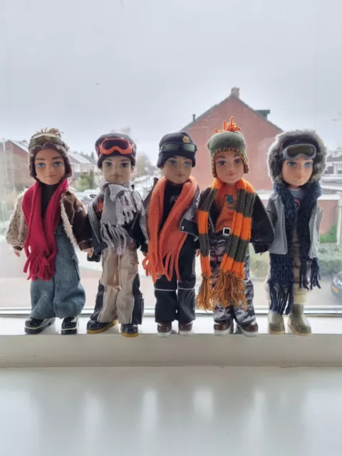 Bratz Boyz Wintertime Wonderland LOT 5 dolls 2003 Doll Puppe MGA