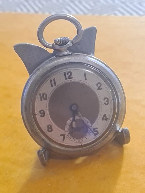 Montre Vintage EKMO Art Déco, Mécanique à Remontage Manuel, Boîtier Acier Argenté - Occasion Sans Bracelet
