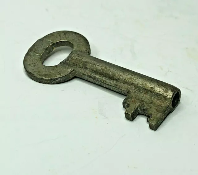 Antique Belfrey Brand cabinet or padlock key 38 mm long hollow end 5 mm