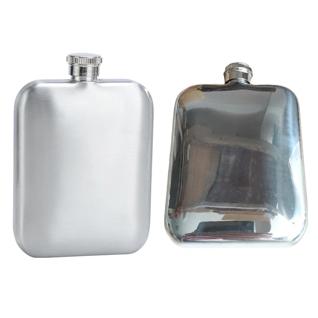 STAINLESS STEEL HIP Flask Alcohol Whisky Ultralight Portable Bottle