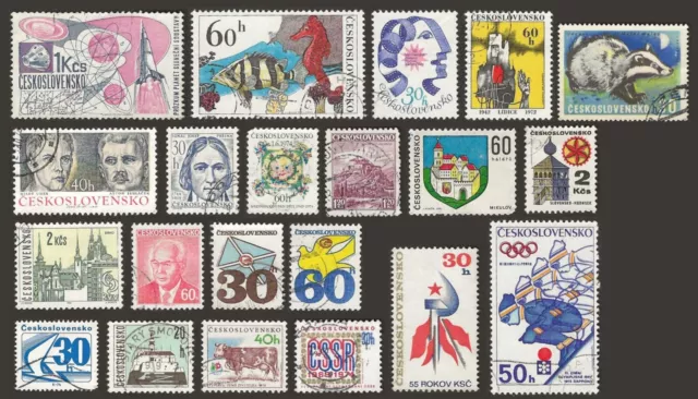Briefmarken CSSR Tschechien Tschechoslowakei Lot Sammlung Einzelmarke gestempelt