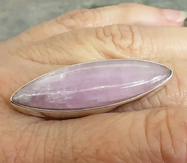 Large 925 Silver Pink/Purple KUNZITE Ring Sz O-7 R588~Silverwave*uk Jewellery