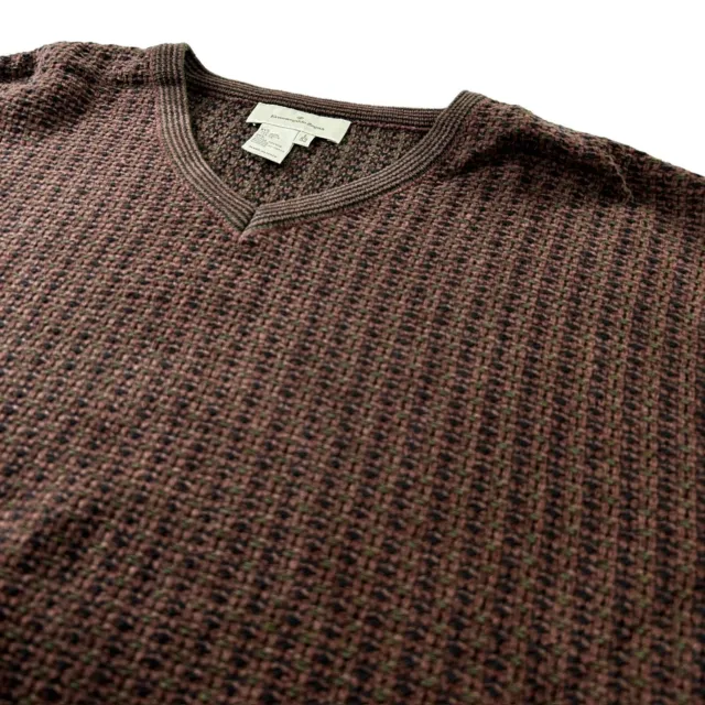 Ermenegildo Zegna Mens Wool/Cotton Knit Sweater/Pullover Brown • Italy • Large