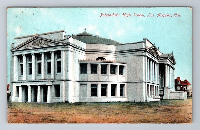 Los Angeles CA-California, Polytechnic High School, Vintage c1910 Postcard